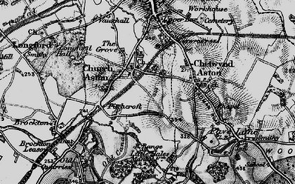 Old map of Church Aston in 1897