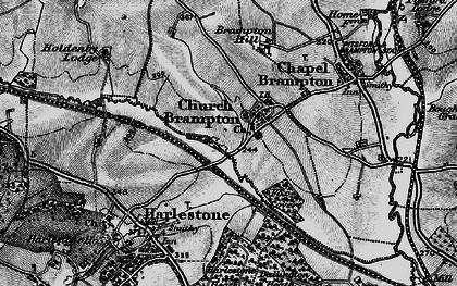 Old map of Church Brampton in 1898