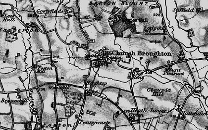 Old map of Church Broughton in 1897