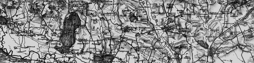 Old map of Church Broughton in 1897