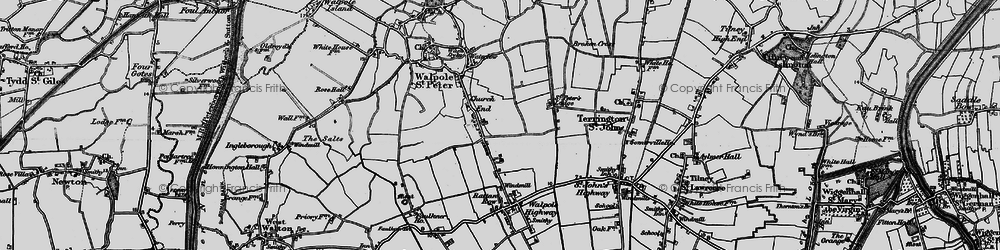 Old map of Broken Cross in 1893