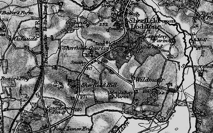 Old map of Church End in 1895