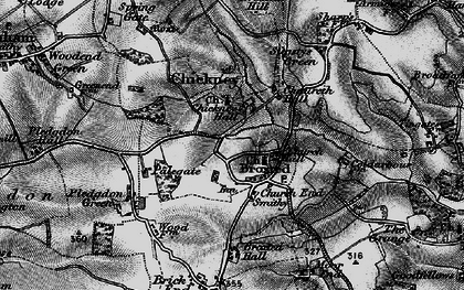 Old map of Church End in 1895