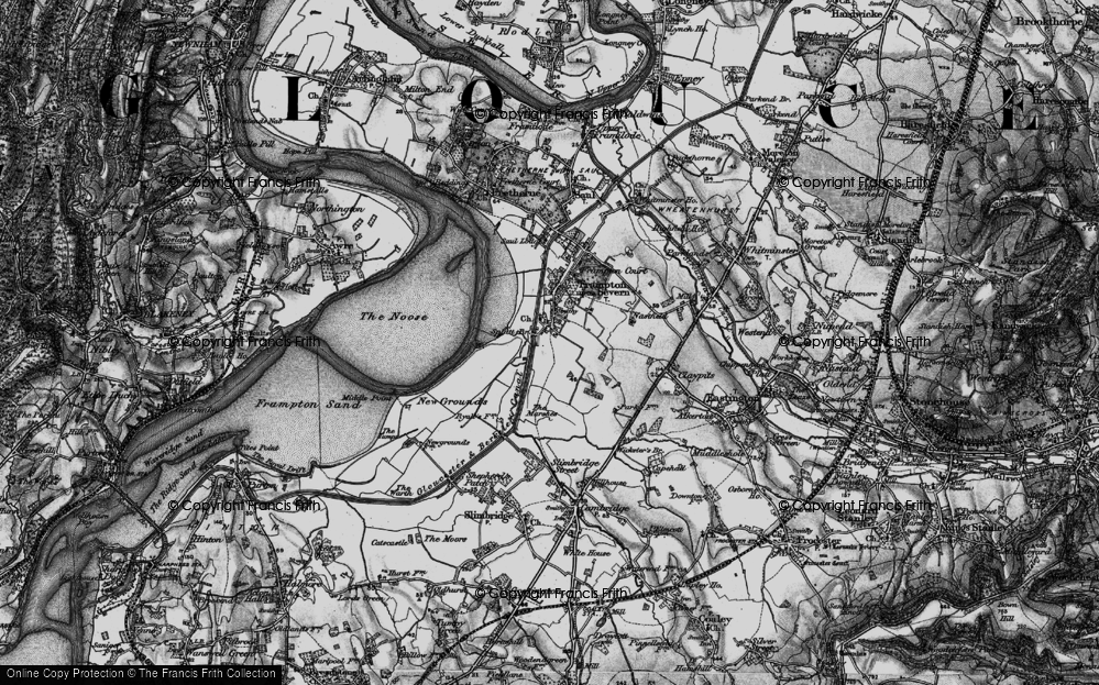 Old Map of Historic Map covering Splatt Br in 1896