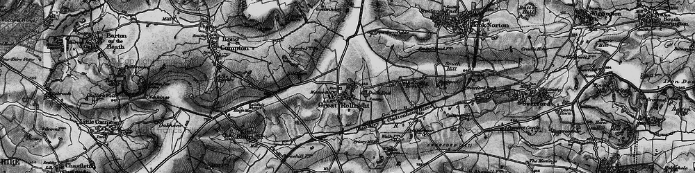 Old map of Church End in 1896