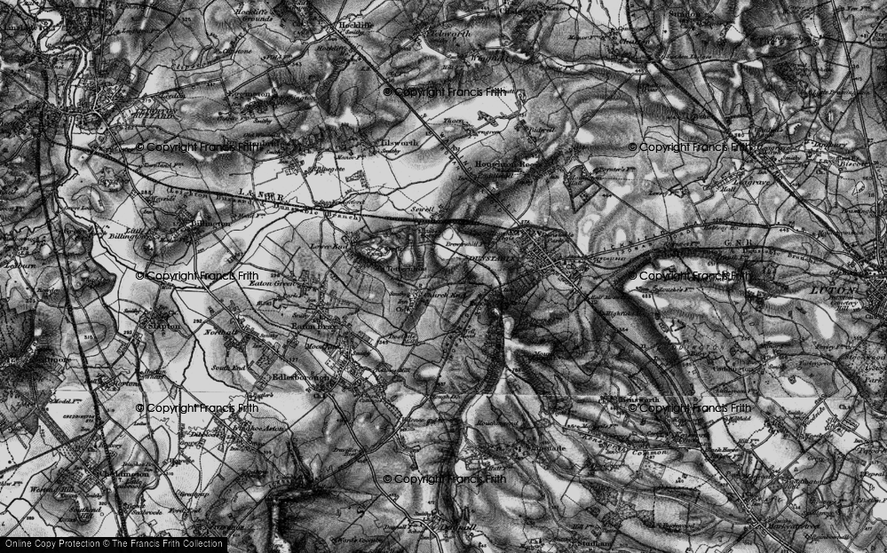 Old Map of Church End, 1896 in 1896