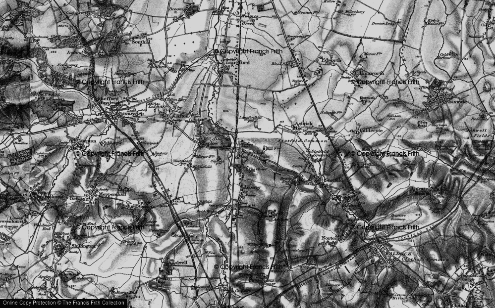 Old Map of Church End, 1896 in 1896