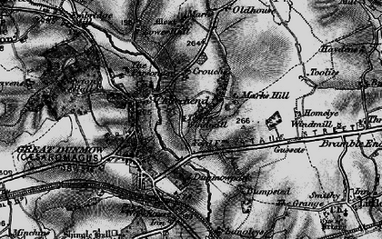 Old map of Merks Hall in 1896