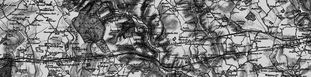 Old map of Merks Hall in 1896