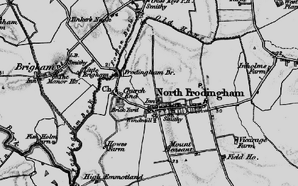 Old map of Church End in 1897