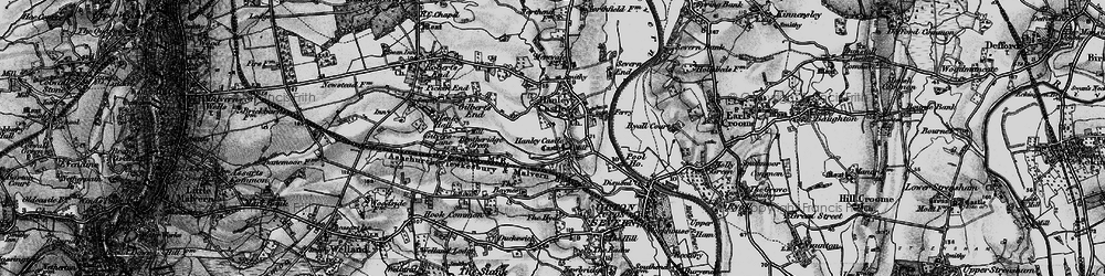 Old map of Severn End in 1898