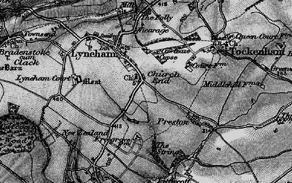 Old map of Church End in 1898