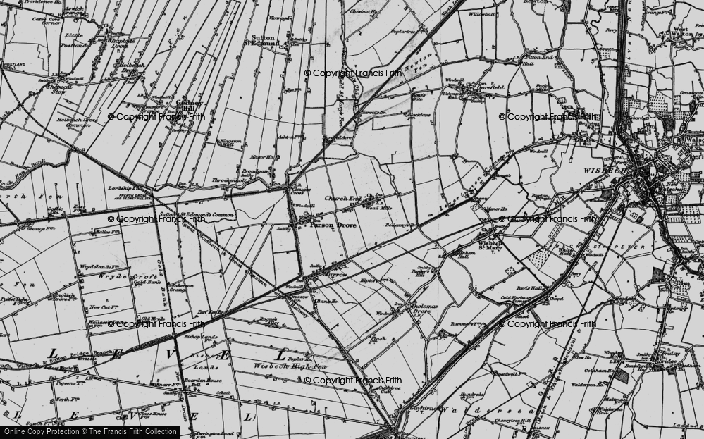 Old Map of Church End, 1898 in 1898