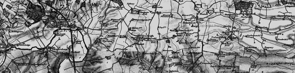 Old map of Backnoe End in 1898