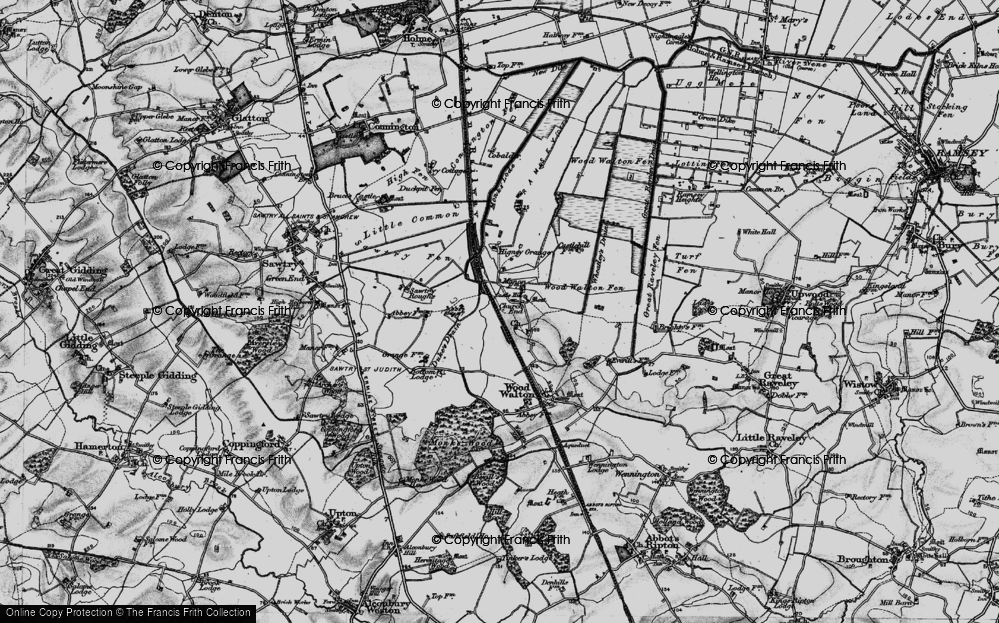 Old Map of Historic Map covering Wheatley's Drain in 1898