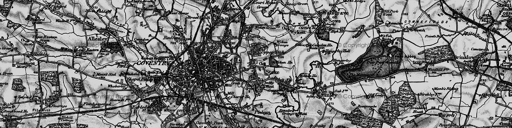 Old map of Church End in 1899