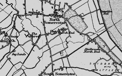Old map of Church End in 1899