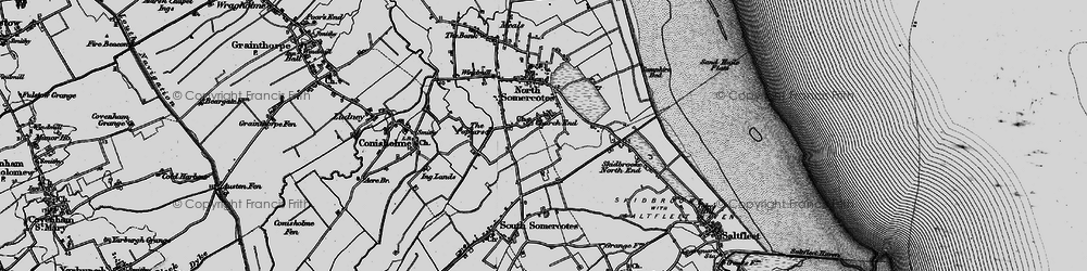 Old map of Church End in 1899