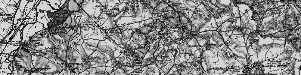Old map of Church Gresley in 1895
