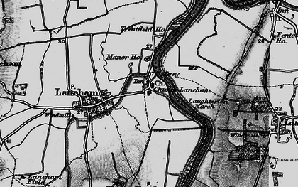 Old map of Laughterton Marsh in 1899
