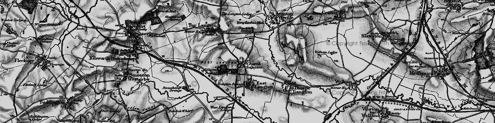 Old map of Church Langton in 1898