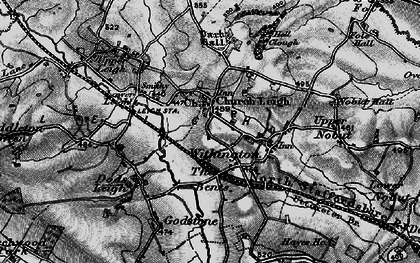 Old map of Church Leigh in 1897