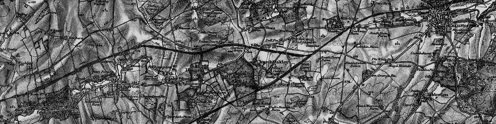 Old map of Church Oakley in 1895