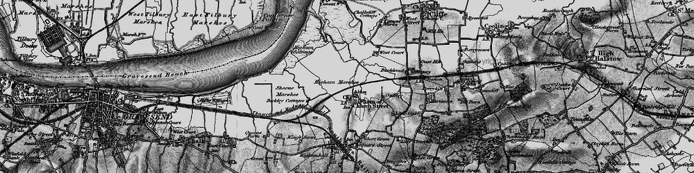 Old map of Barrow Hill in 1896