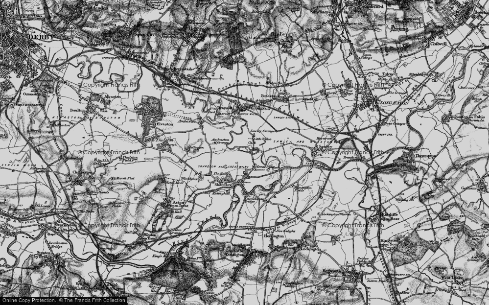 Old Map of Church Wilne, 1895 in 1895
