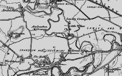 Old map of Church Wilne in 1895