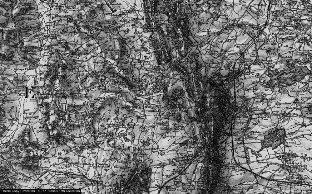 Old Map of Churchfield, 1898 in 1898