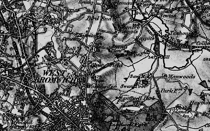 Old map of Churchfield in 1899
