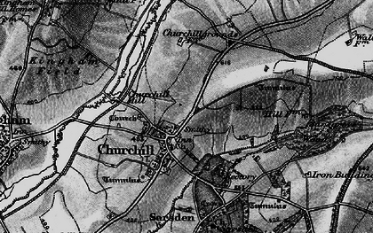 Old map of Churchill in 1896