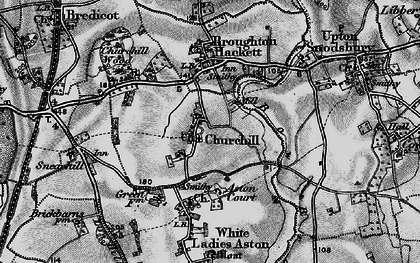 Old map of Churchill in 1898