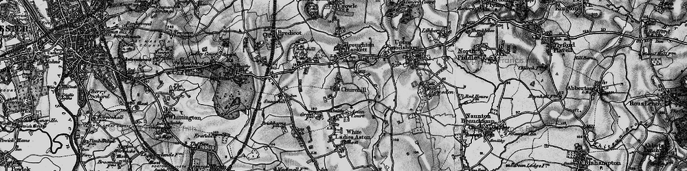 Old map of Churchill in 1898