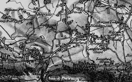 Old map of Churchill in 1898
