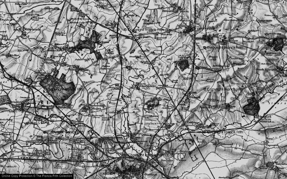 Old Map of Churchover, 1898 in 1898