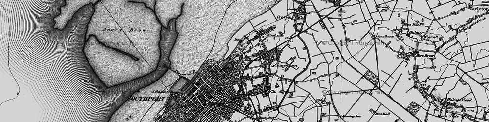 Old map of Churchtown in 1896