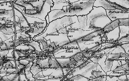 Old map of Churchtown in 1896