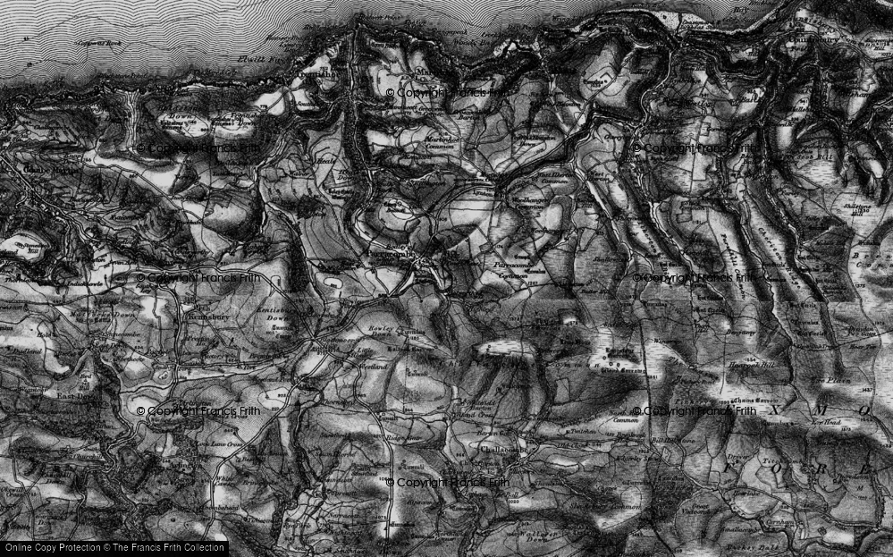 Old Map of Churchtown, 1898 in 1898