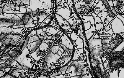 Old map of Churwell in 1896