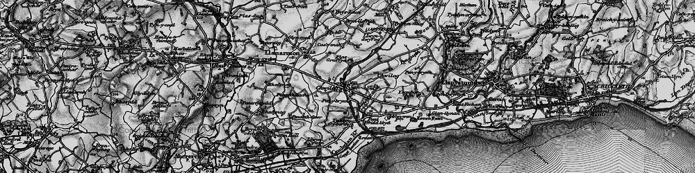 Old map of Chwilog in 1899