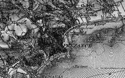 Old map of Chyandour in 1895