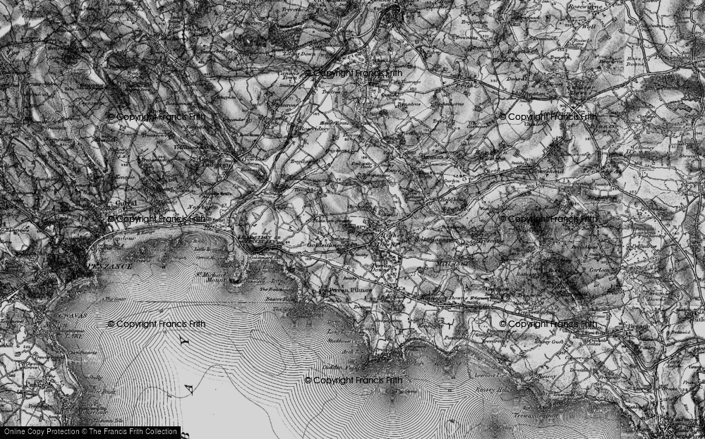 Old Map of Chynoweth, 1895 in 1895
