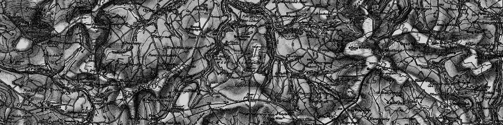 Old map of Afon Pedian in 1898