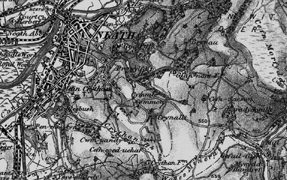 Old map of Cimla in 1898