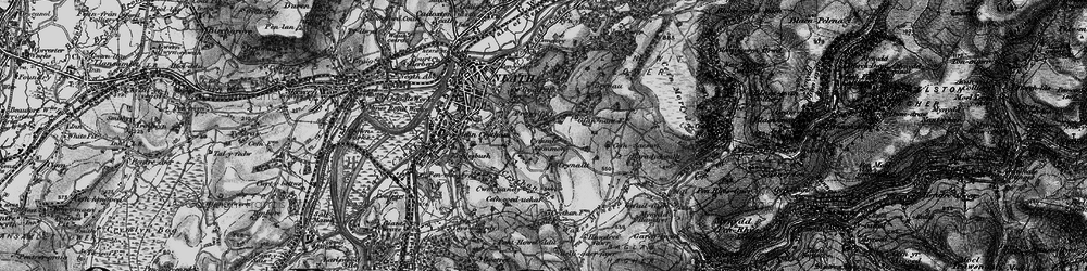 Old map of Cimla in 1898