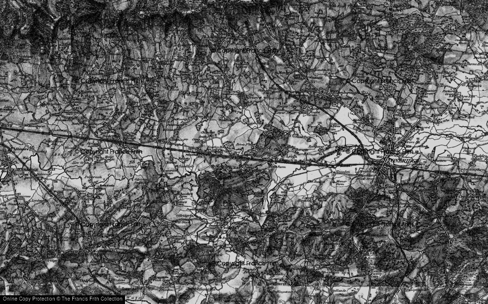 Old Map of Cinder Hill, 1895 in 1895