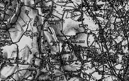 Old map of Cinder Hill in 1899