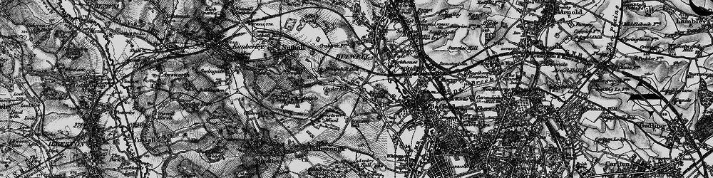 Old map of Cinderhill in 1899